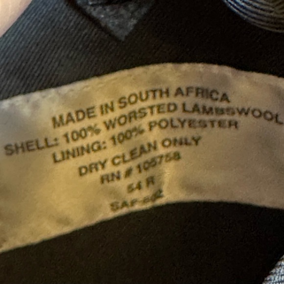 MENS BLAZER SIZE 54 OLIVE HERRINGBONE SPORT COAT WORSTED LAMBSWOOL SUIT JACKET - Picture 9 of 12